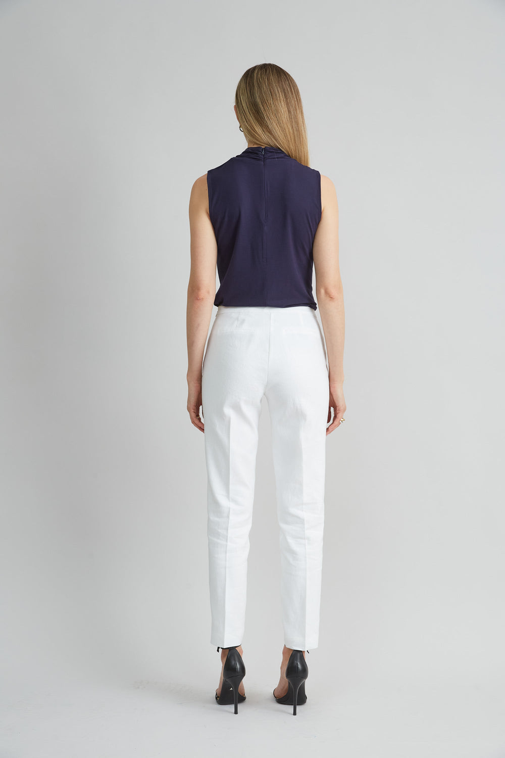 Slim Linen Pant | Elie Tahari WHITE