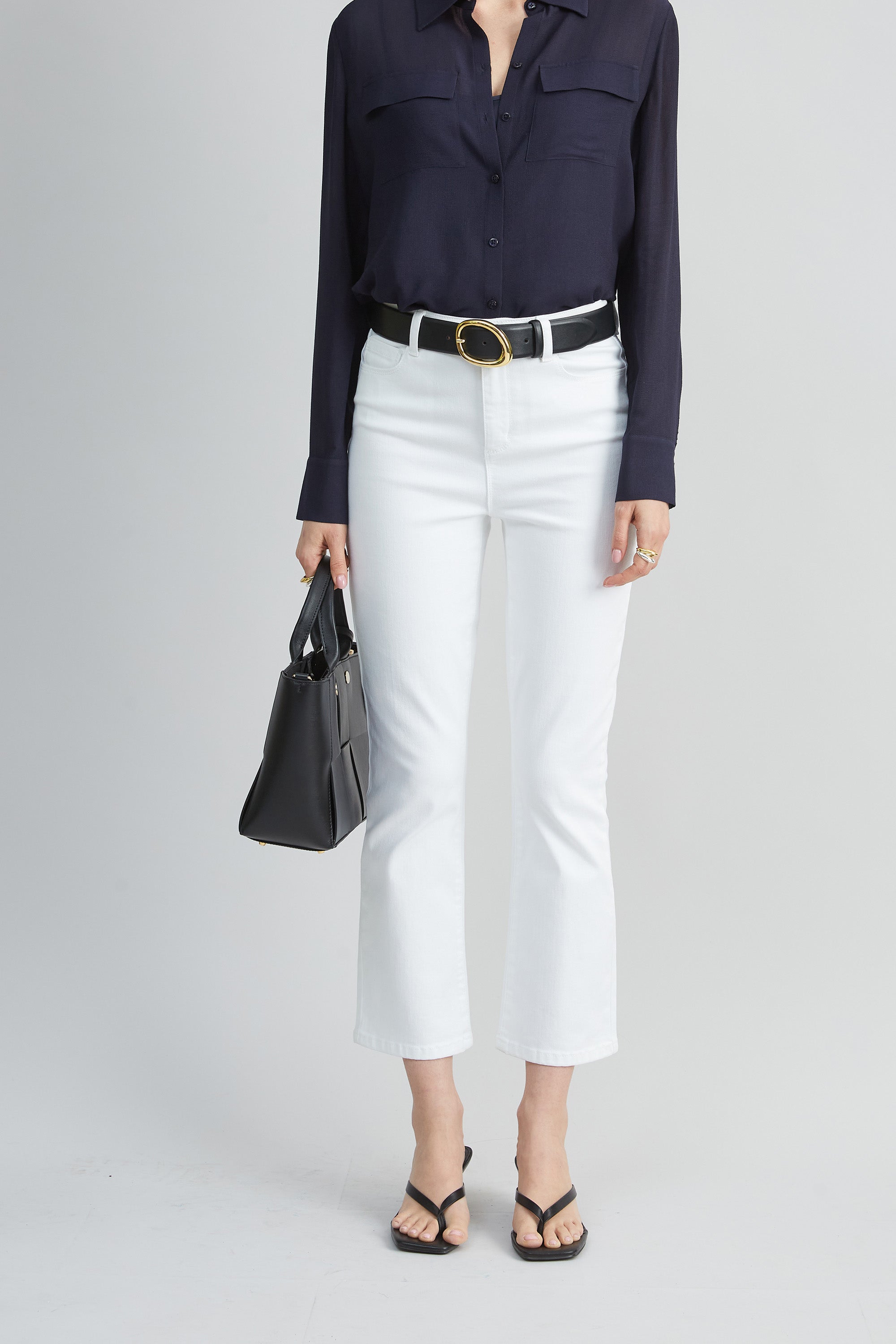Micro Flare Jean | Elie Tahari WHITE