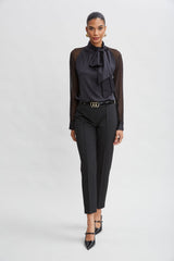 Pintuck Slim Pant | Elie Tahari BLACK