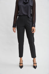 Pintuck Slim Pant | Elie Tahari BLACK