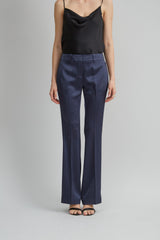 Satin Fit & Flare Pant | Elie Tahari INDIGO