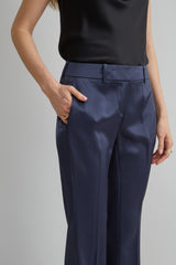Satin Fit & Flare Pant | Elie Tahari INDIGO