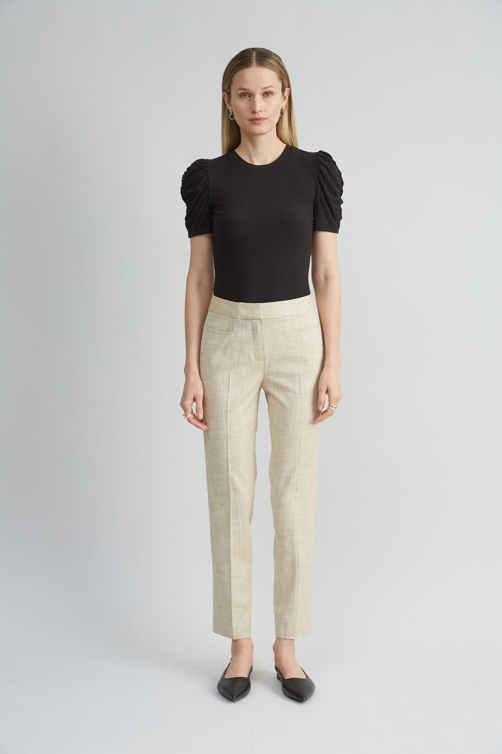 Melange Slim Pant | Elie Tahari CASHEW MELANGE