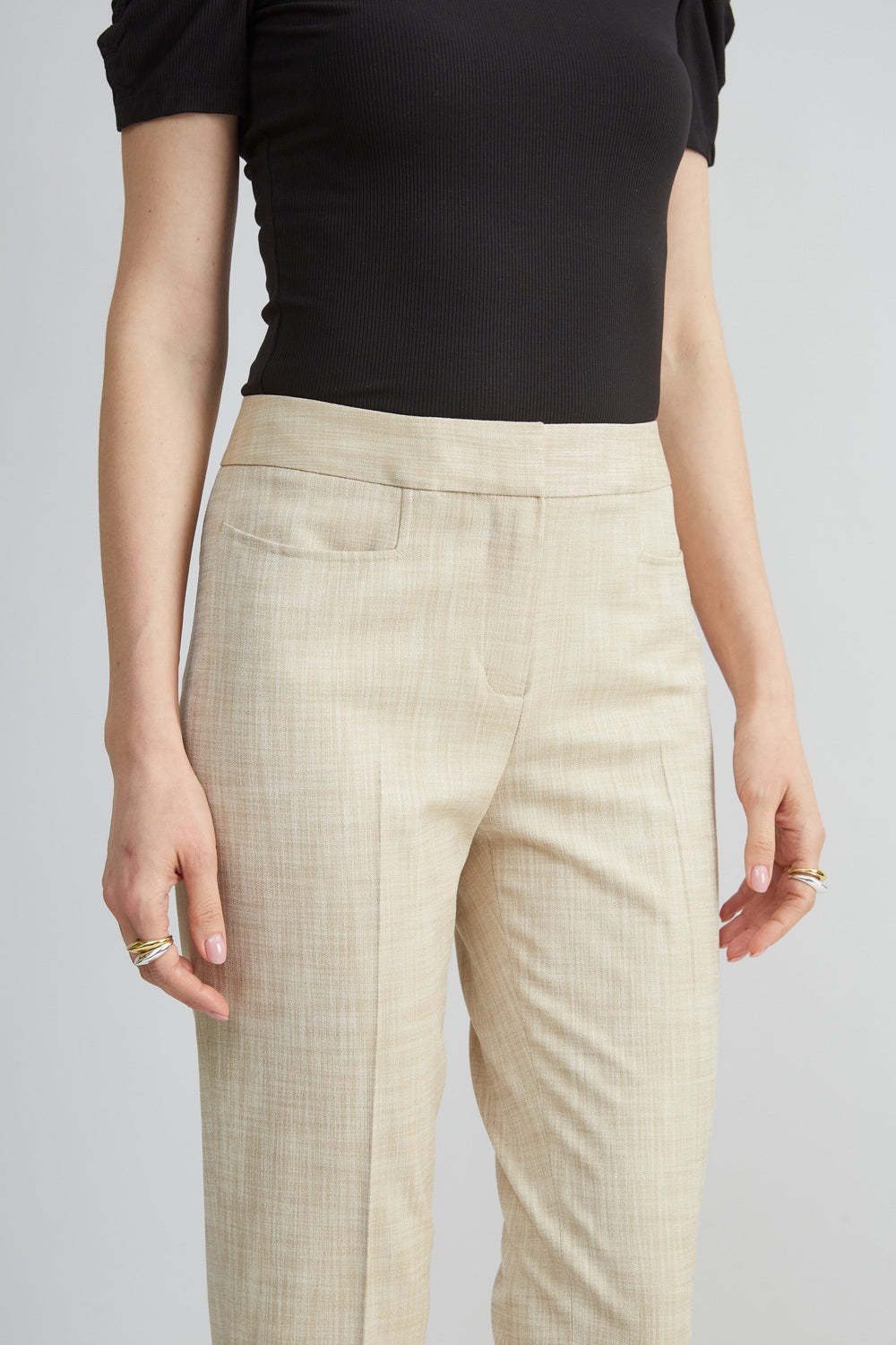 Melange Slim Pant | Elie Tahari CASHEW MELANGE