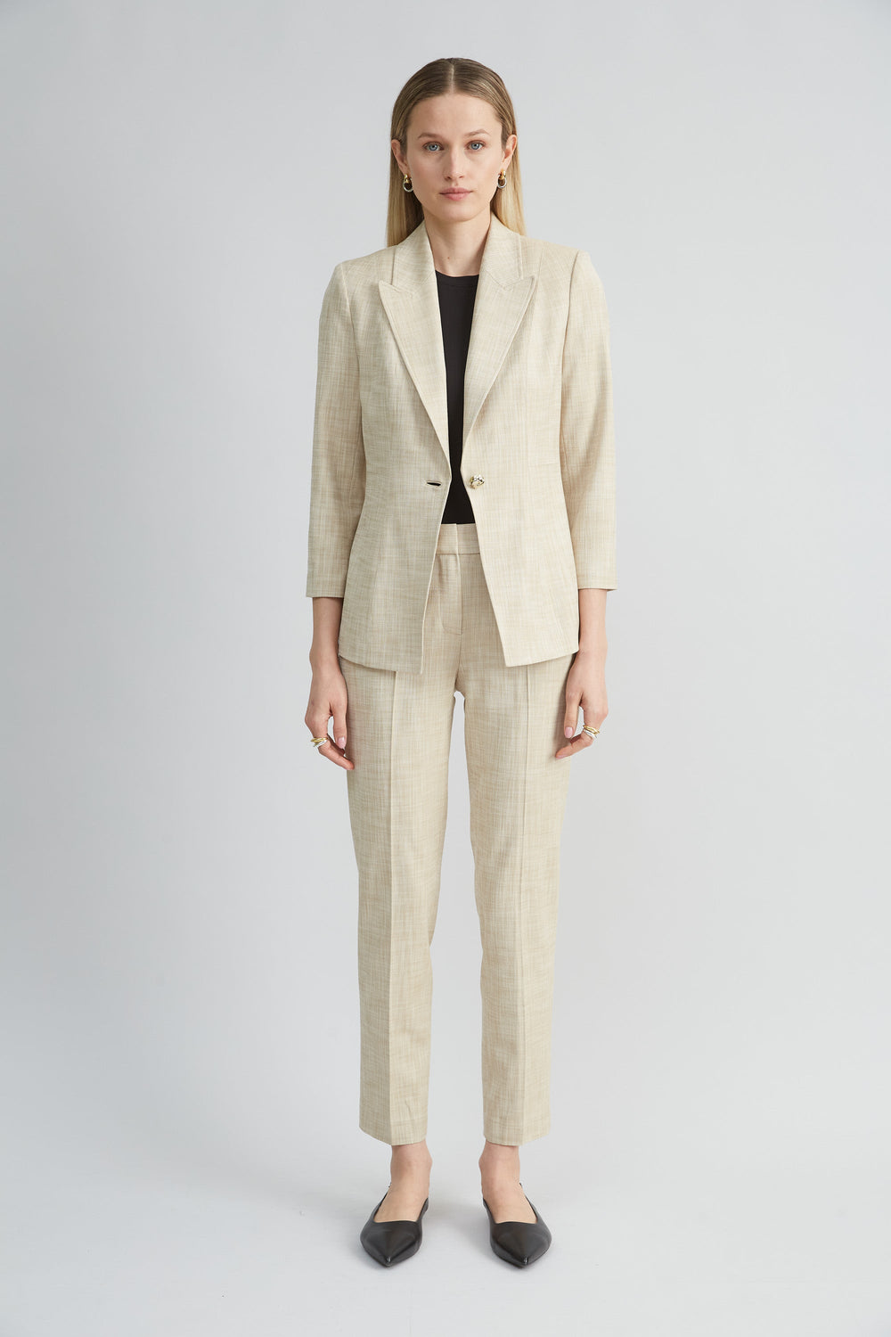 Melange Slim Pant | Elie Tahari CASHEW MELANGE