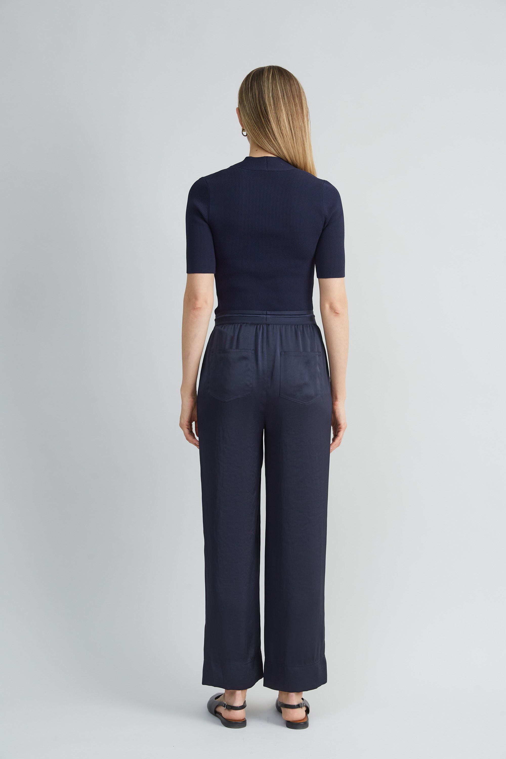 Satin Wide Leg Pant | Elie Tahari STARGAZER
