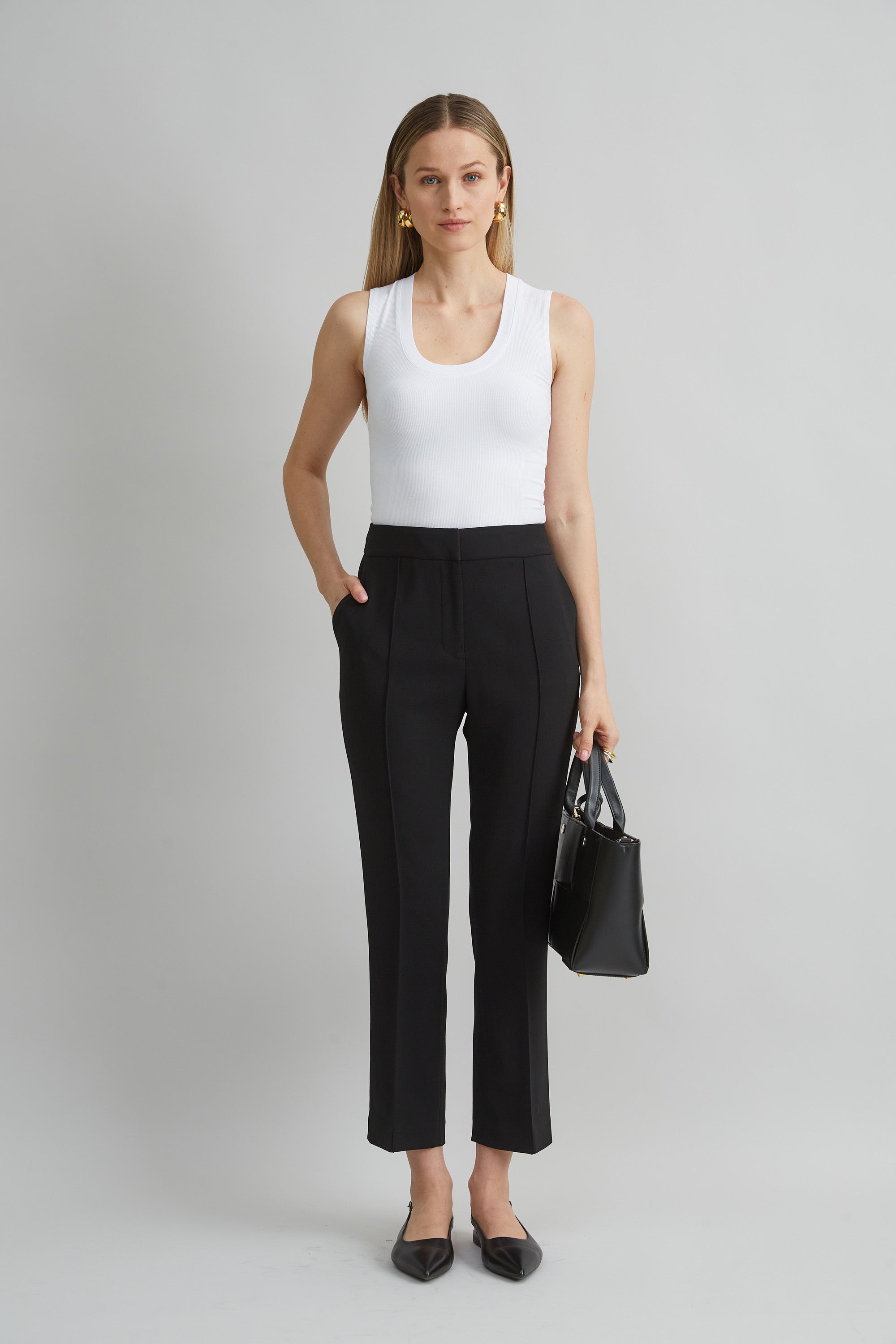 Micro Flare Crepe Pant | Elie Tahari BLACK