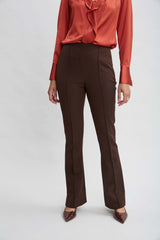 Crepe Seam Slit Flare Pant | Elie Tahari WOOD