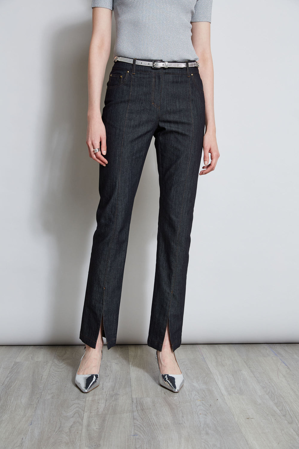 Denim Slit Front Jeans | Elie Tahari INDIGO