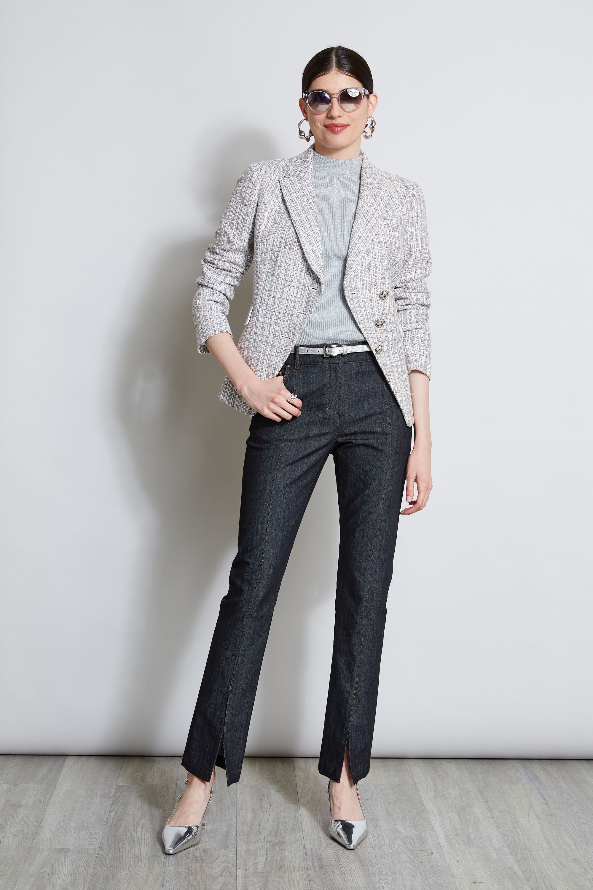 Denim Slit Front Jeans | Elie Tahari INDIGO
