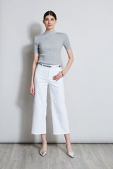 Stretch Denim Wide Leg Pant | Elie Tahari WHITE