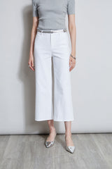 Stretch Denim Wide Leg Pant | Elie Tahari WHITE