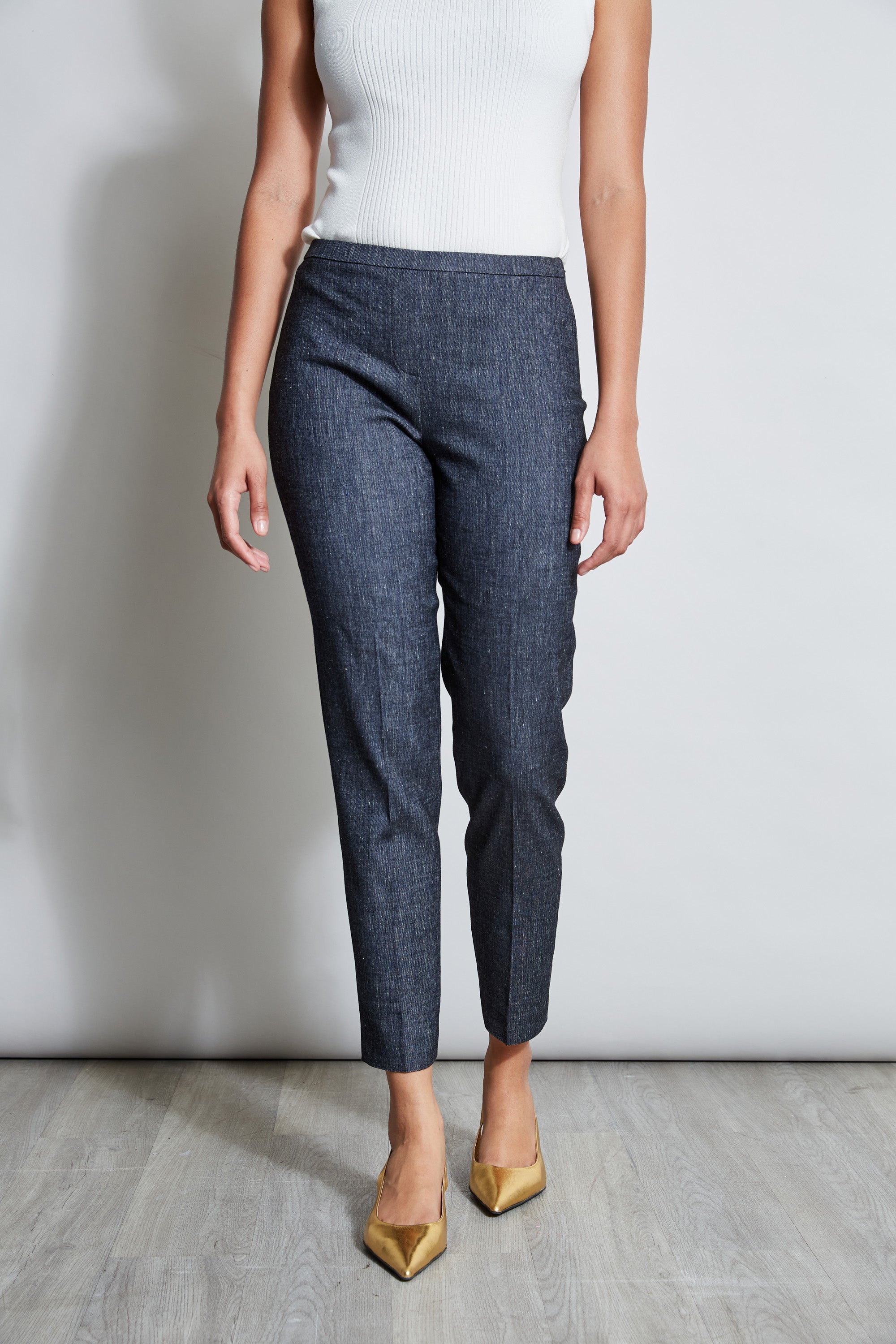 Slim Linen Pant | Elie Tahari DENIM