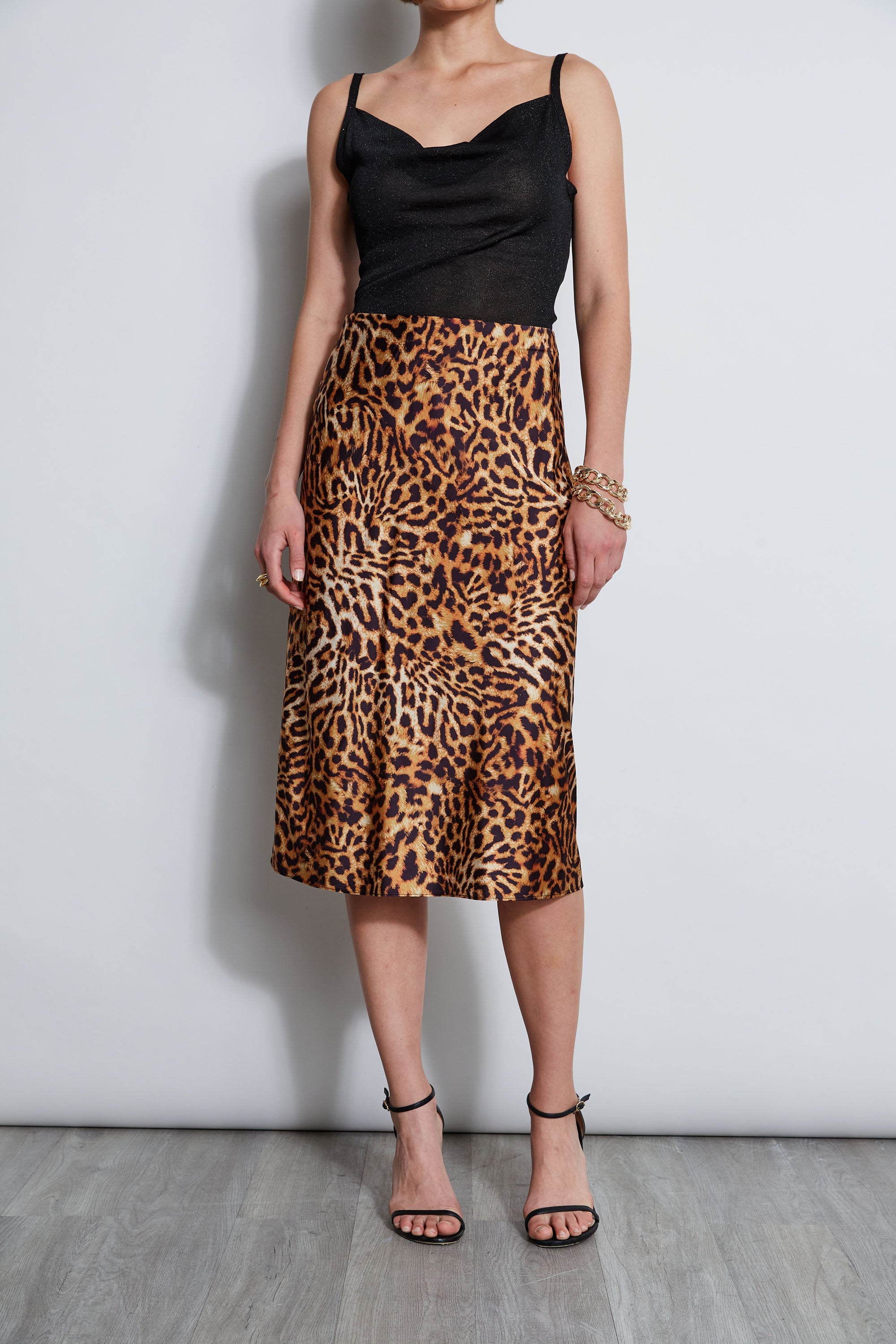 Wildcat Slip Midi Skirt | Elie Tahari MULTI