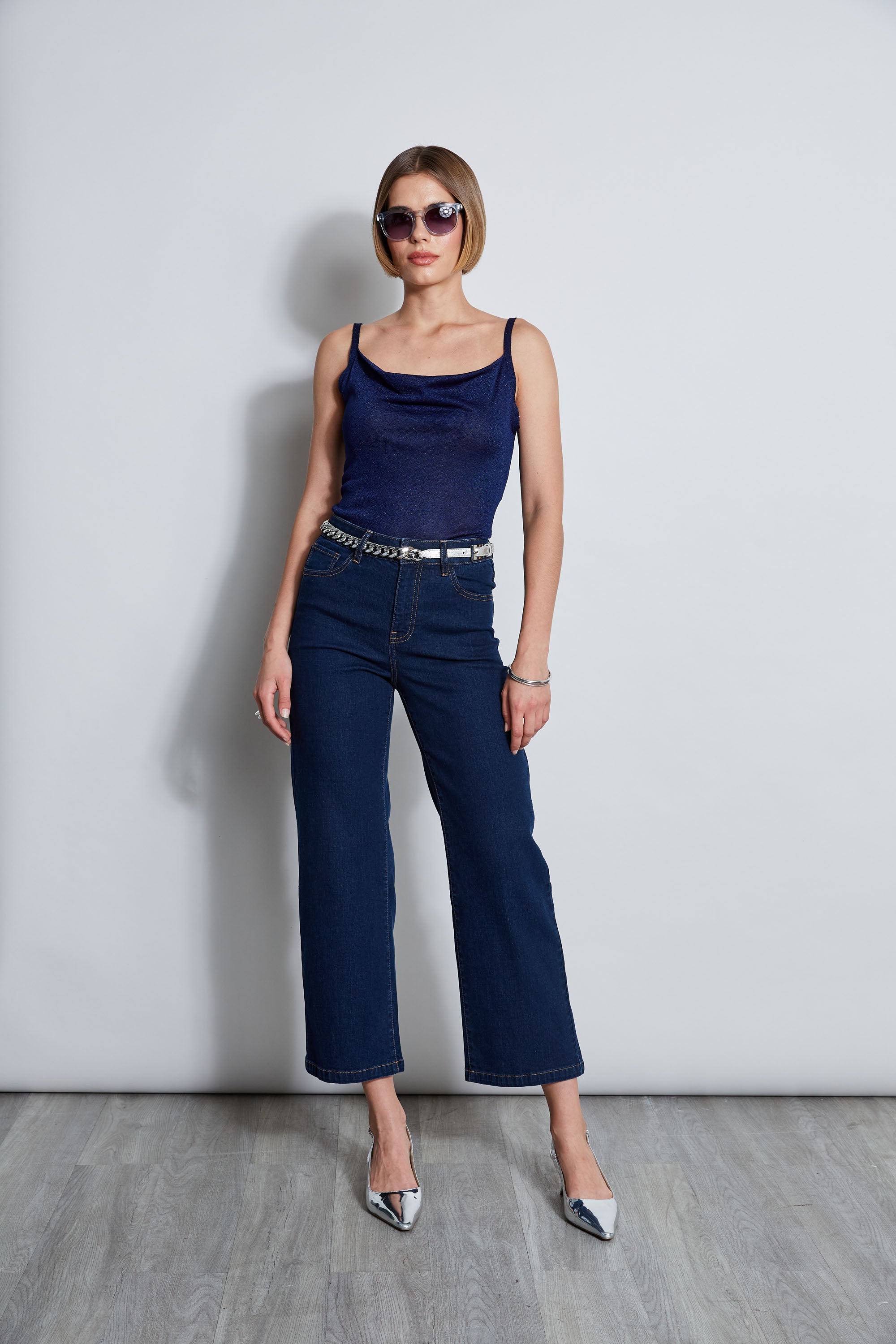Wide Leg Jean | Elie Tahari DARK WASH