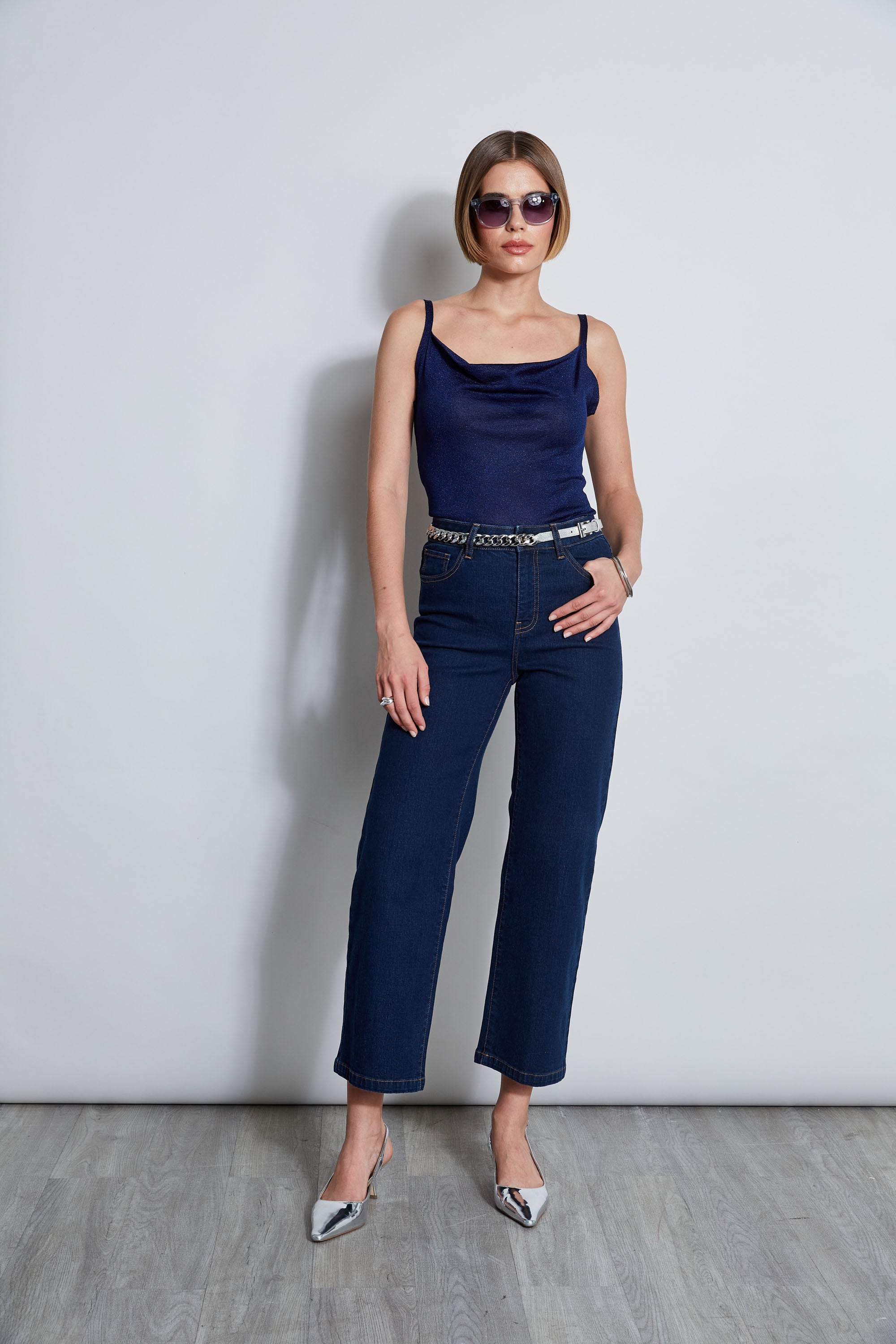 Wide Leg Jean | Elie Tahari DARK WASH