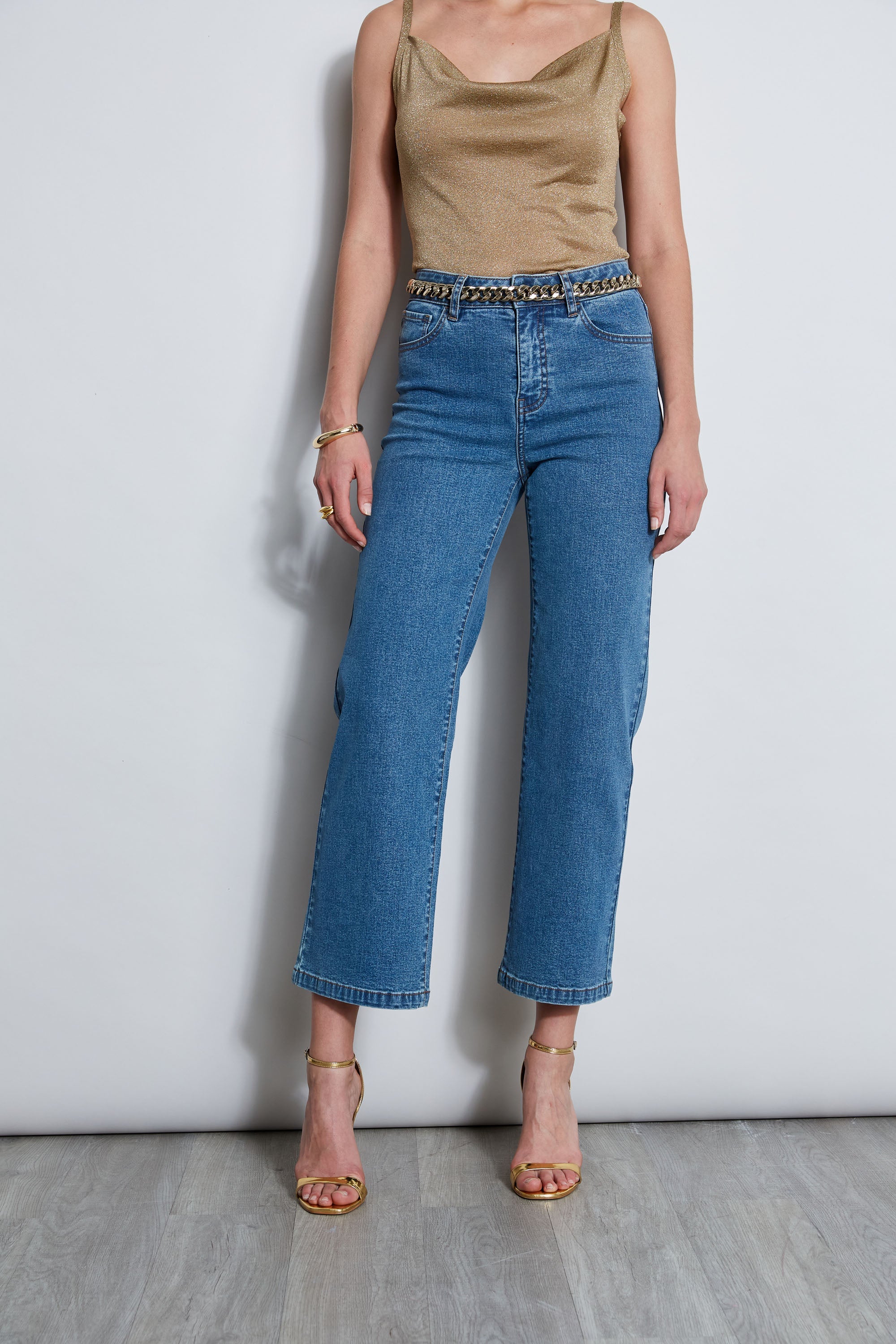 Wide Leg Jean | Elie Tahari MEDIUM WASH