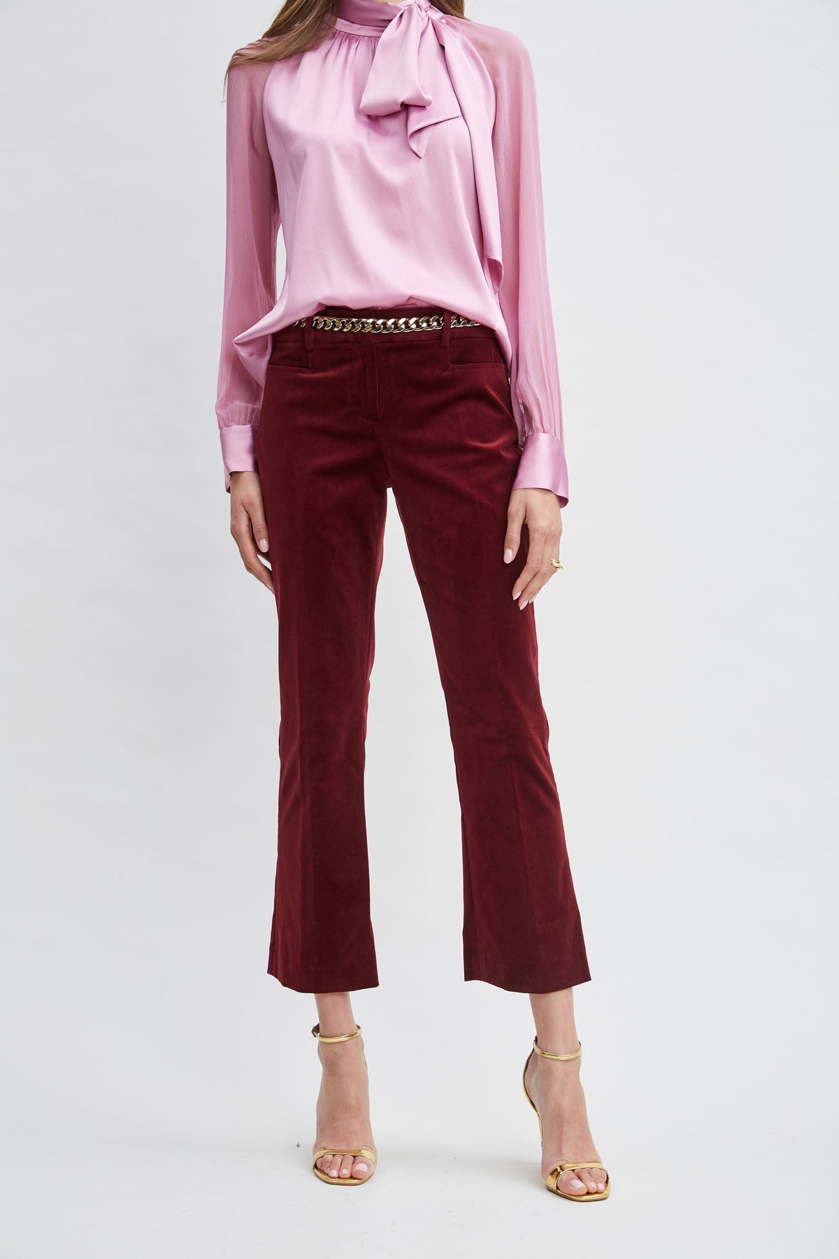Cotton Velvet Flare | Elie Tahari SANGRIA