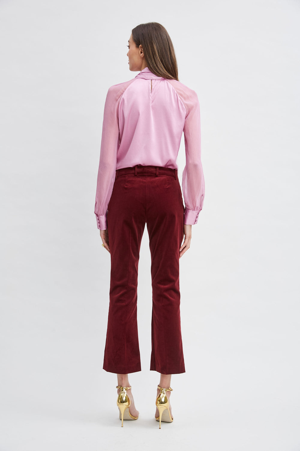 Cotton Velvet Flare | Elie Tahari SANGRIA