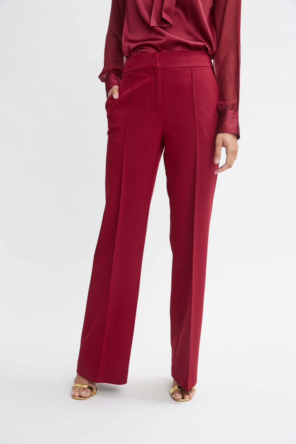 Wide Leg Pant | Elie Tahari SANGRIA