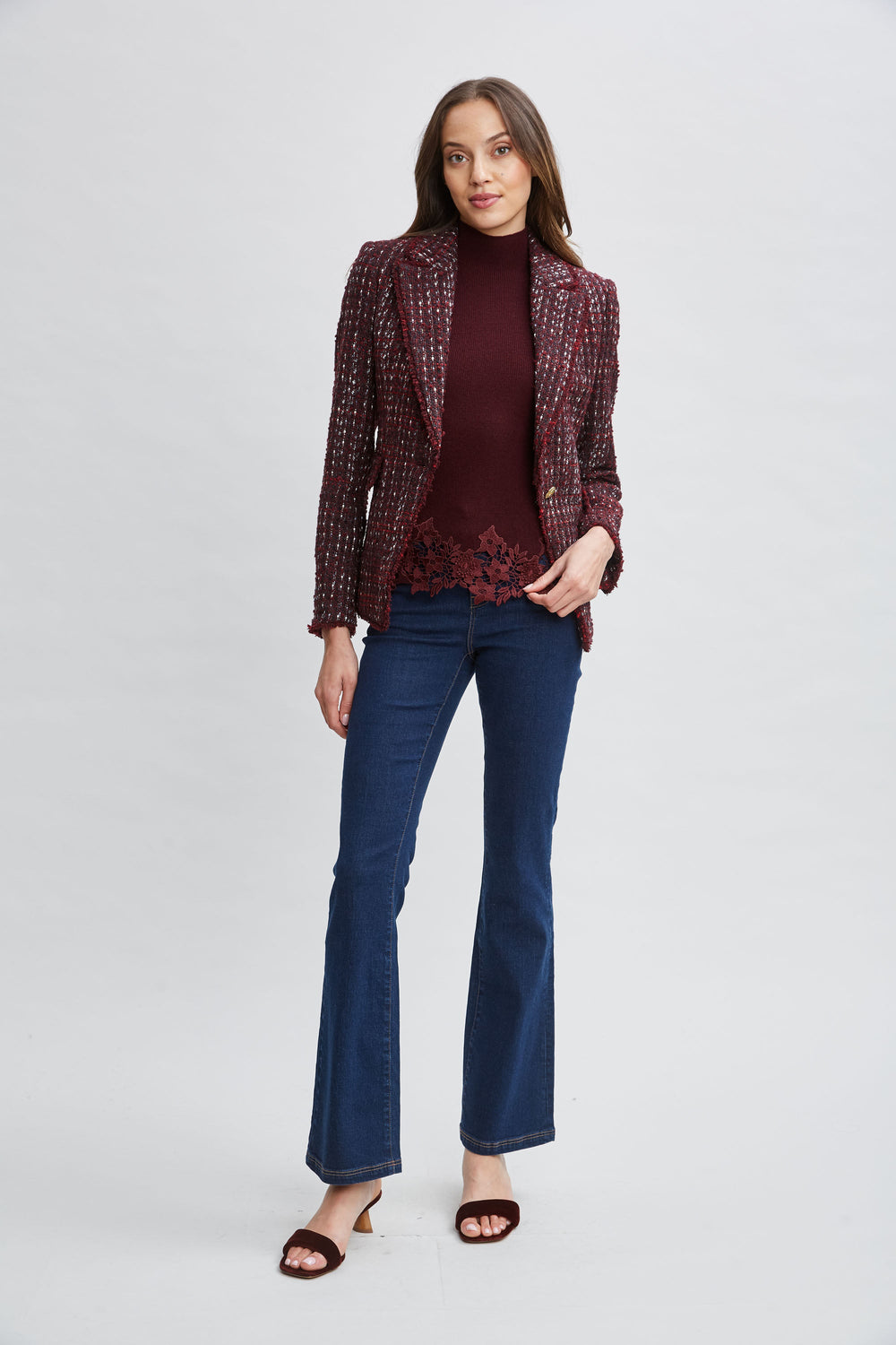 Fit & Flare Jeans | Elie Tahari DARK WASH