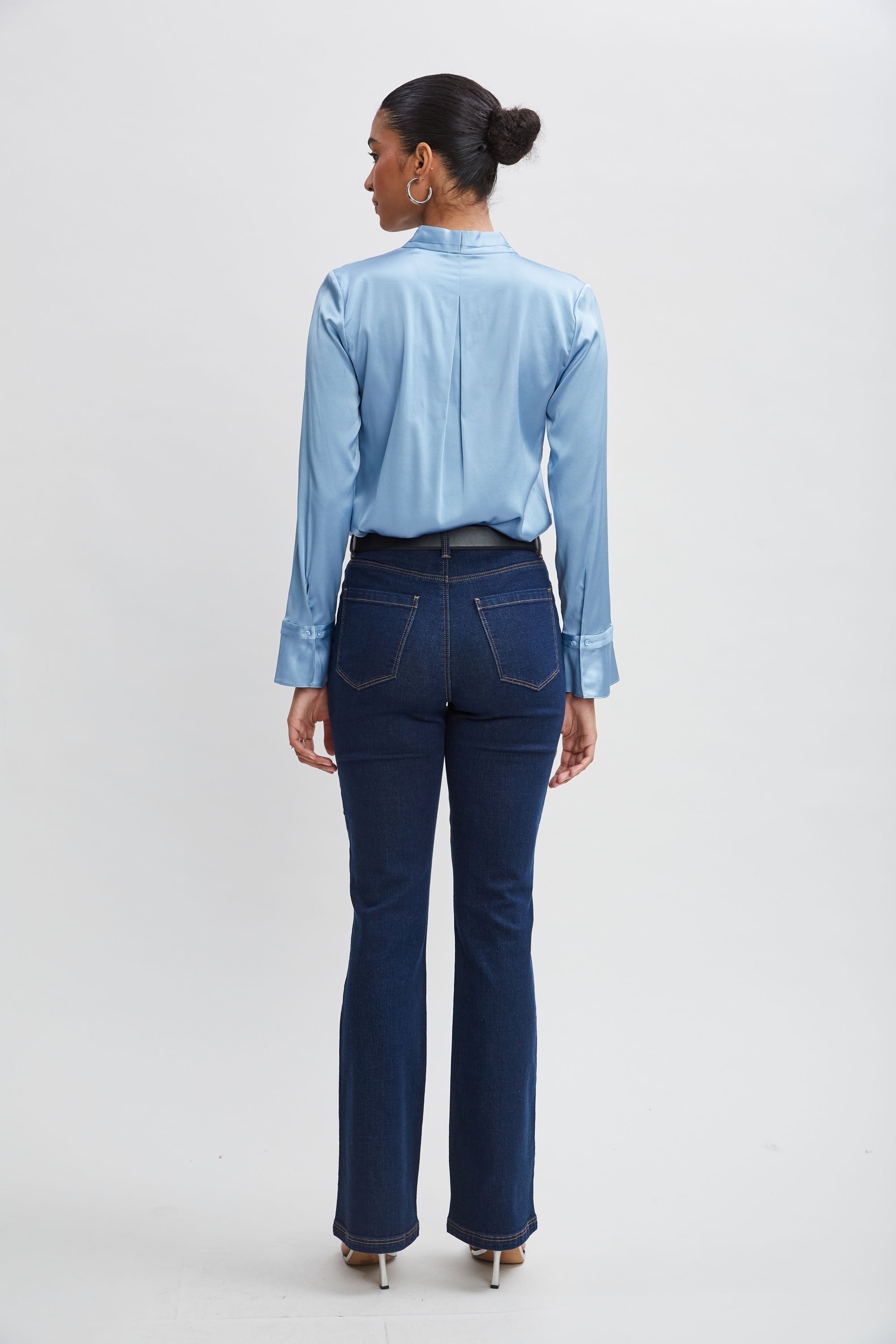Fit & Flare Jeans | Elie Tahari DARK WASH