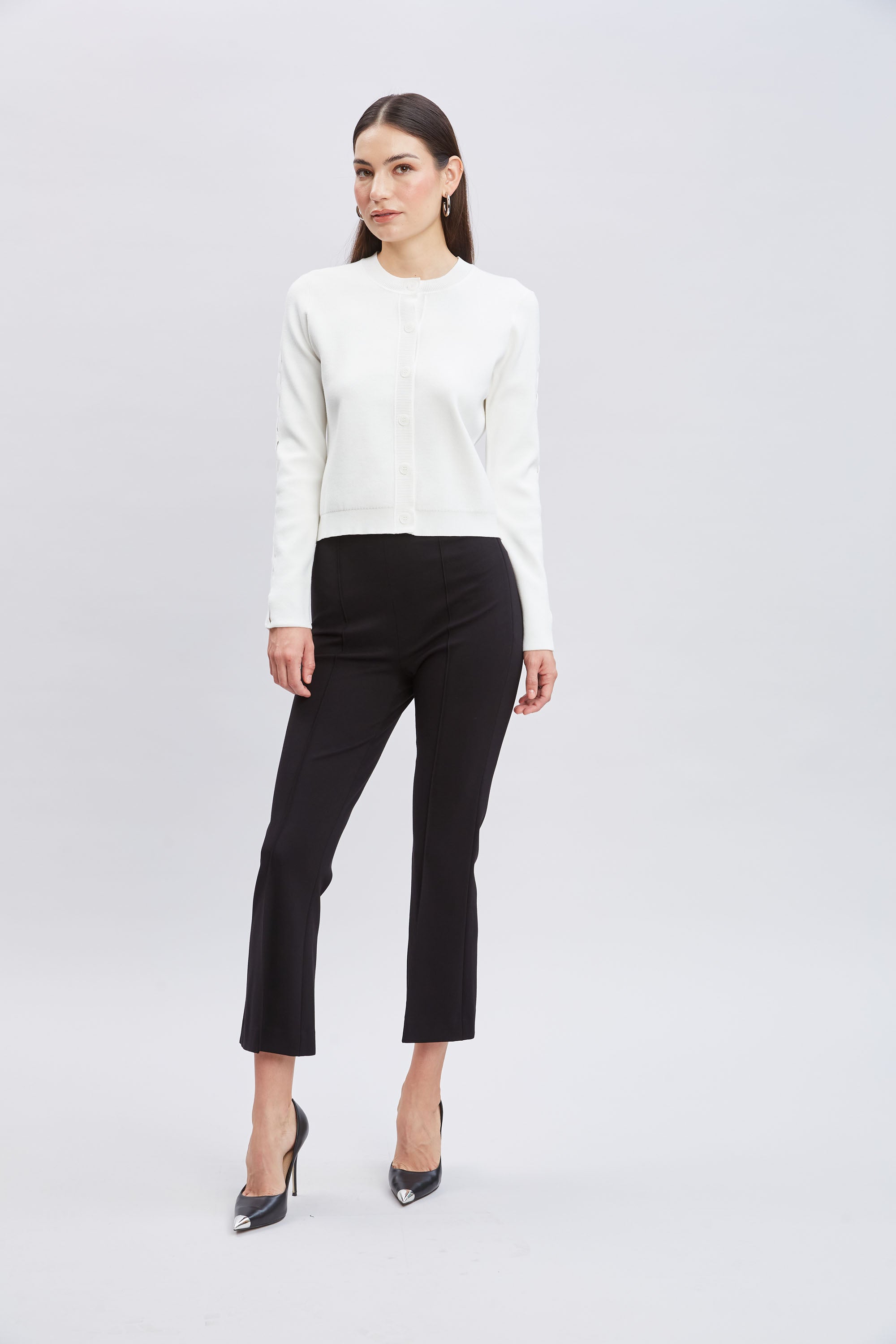Micro Flare Knit Pant | Elie Tahari BLACK