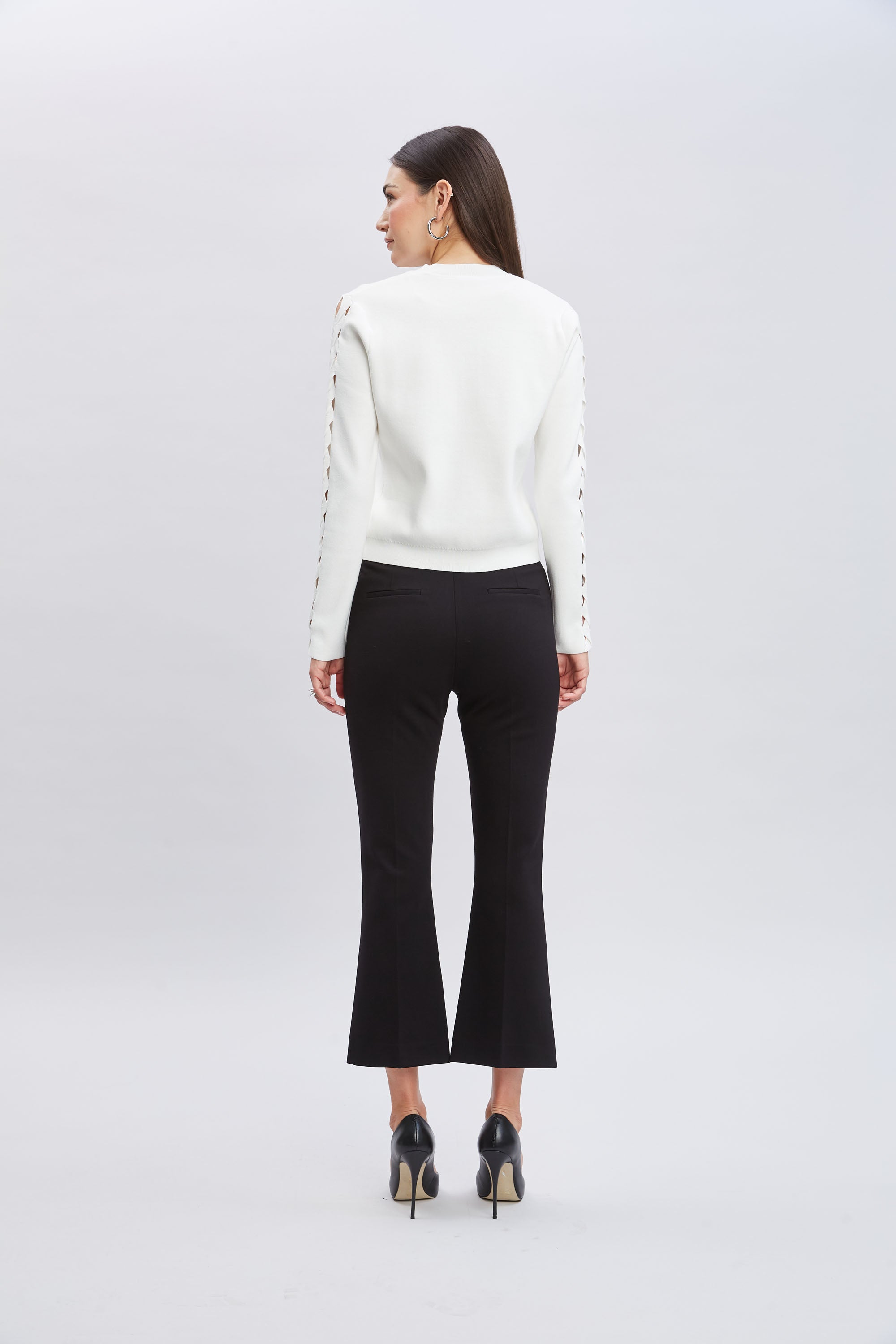 Micro Flare Knit Pant | Elie Tahari BLACK