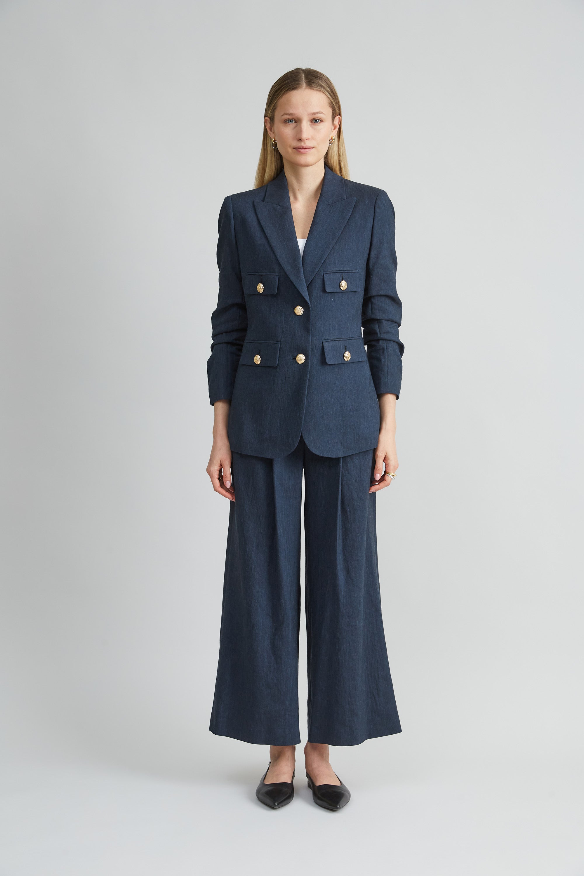 Pleated Linen Pant | Elie Tahari STARGAZER