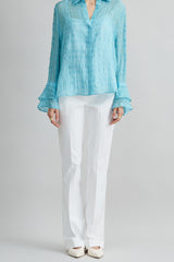 Stretch Cotton Fit & Flare Pant | Elie Tahari WHITE
