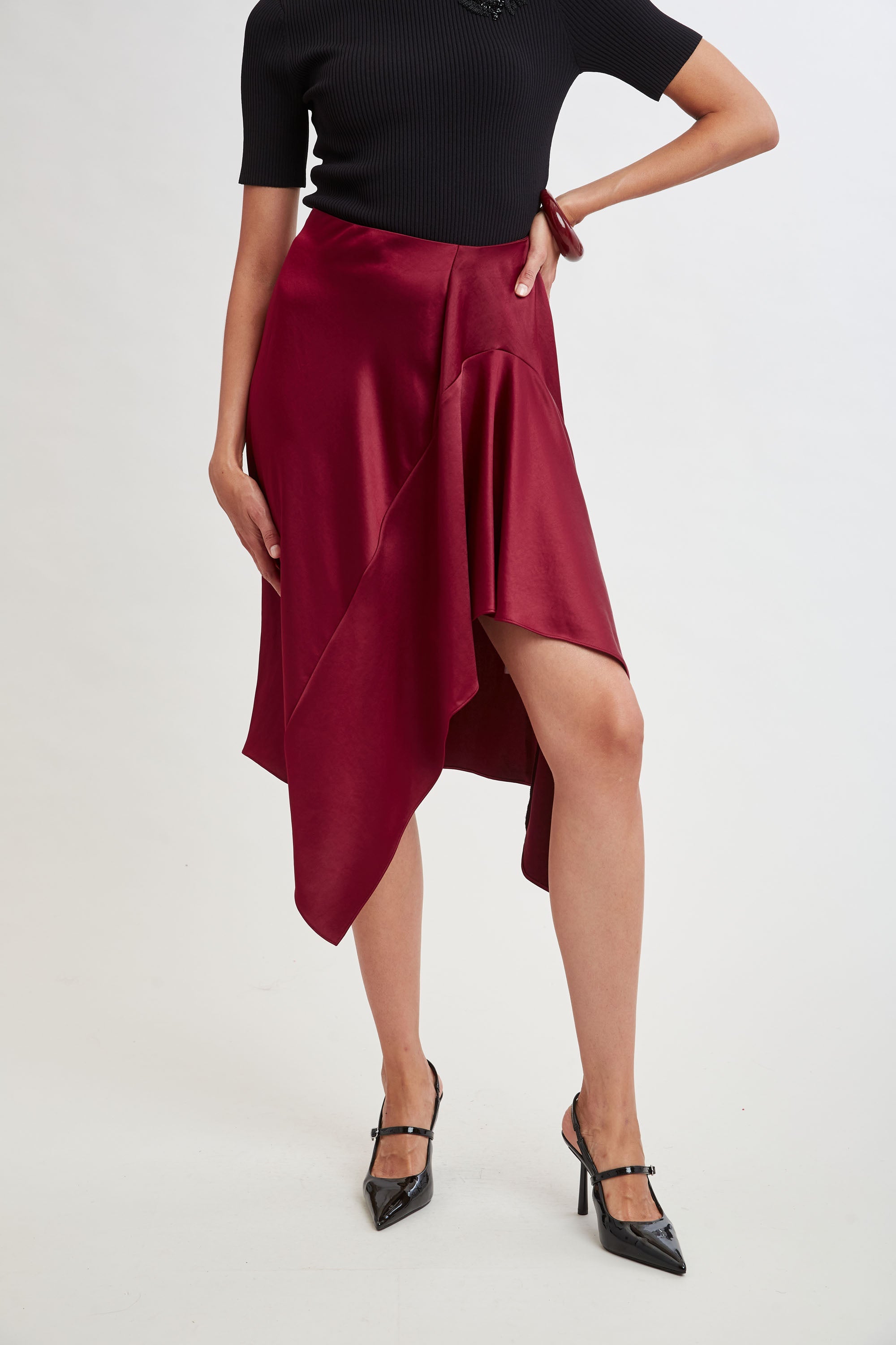 Asymmetric Hem Skirt | Elie Tahari SANGRIA