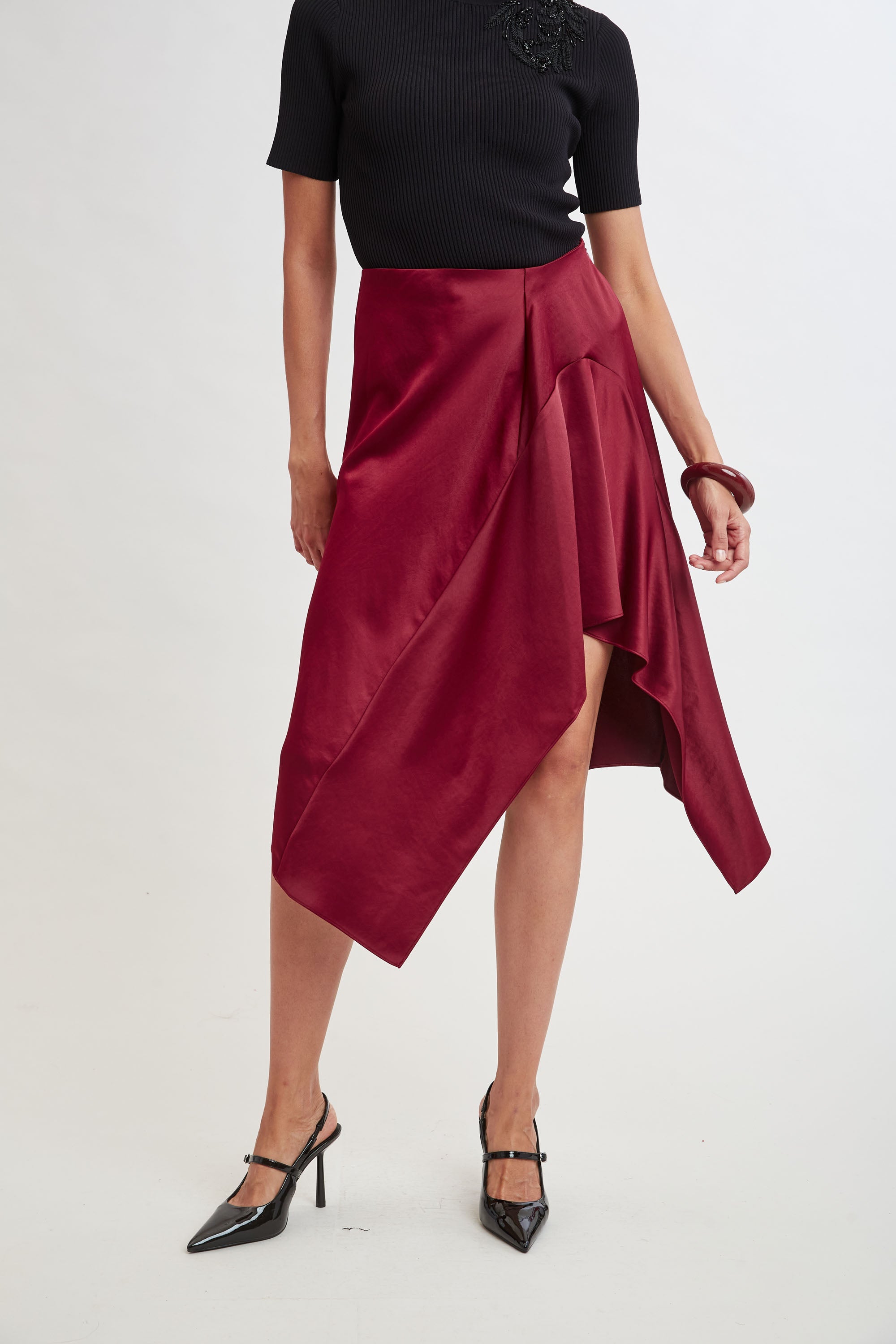 Asymmetric Hem Skirt | Elie Tahari SANGRIA