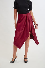 Asymmetric Hem Skirt | Elie Tahari SANGRIA