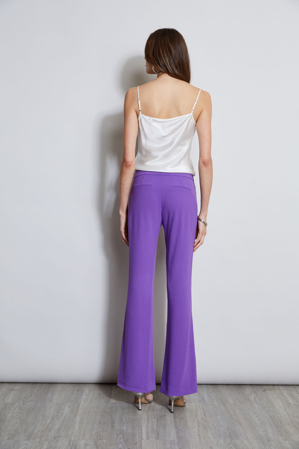 Lace Trim Fit & Flare Pant | Elie Tahari VIOLET