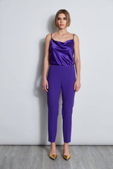 Slim Fit Crepe Pant | Elie Tahari GRAPE