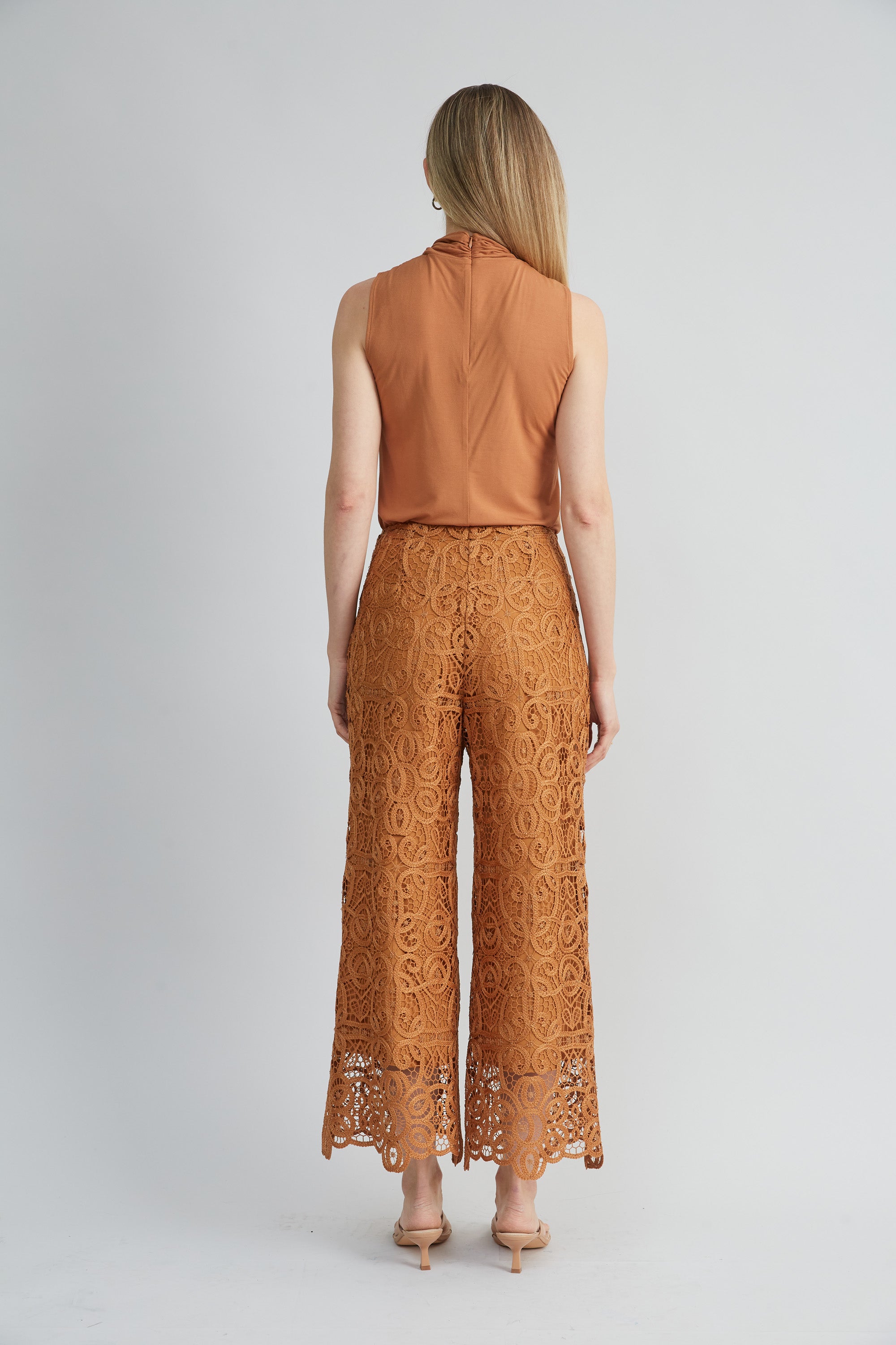 Lace Palazzo Pant | Elie Tahari CARAMEL
