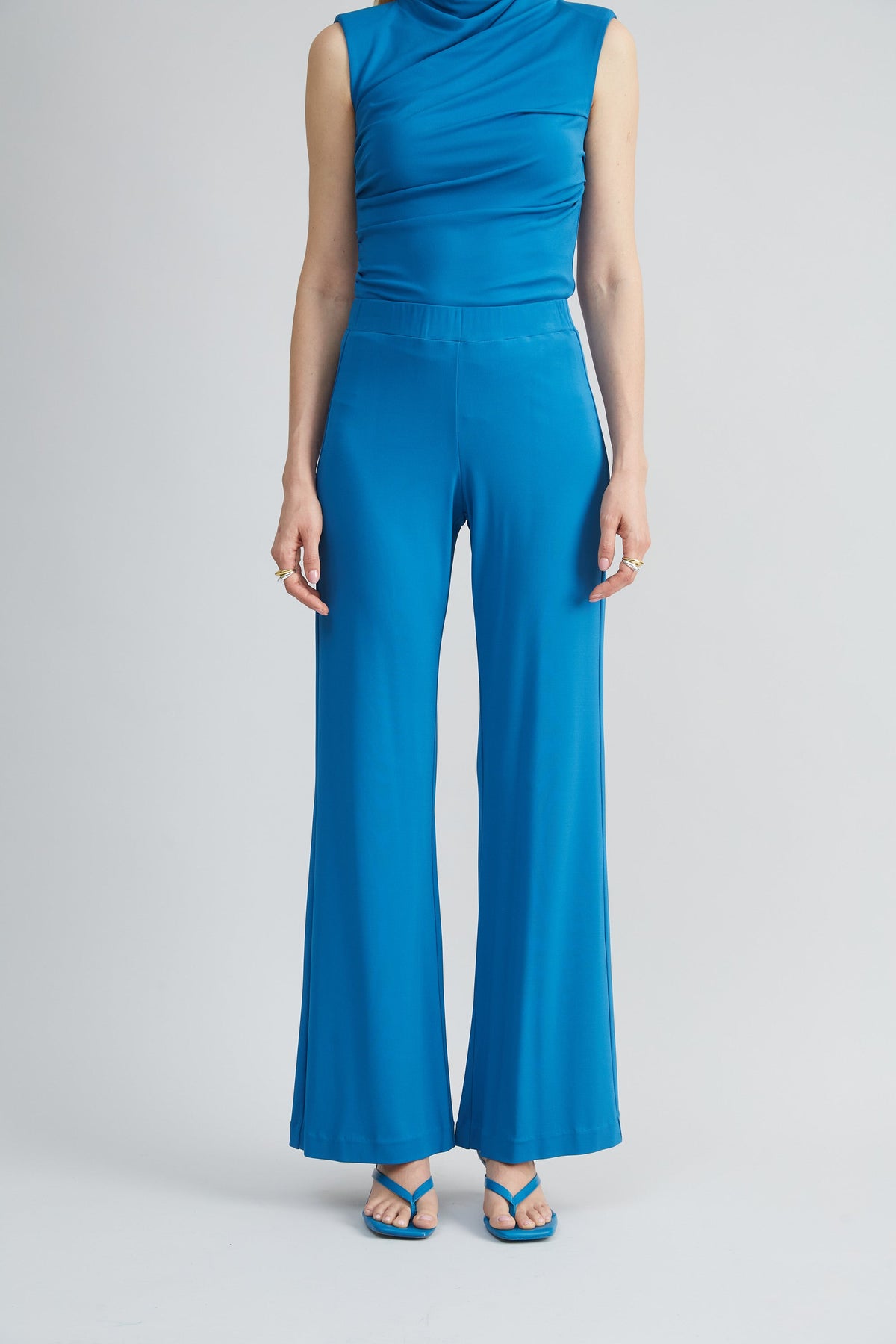 Matte Jersey Wide Leg Pant | Elie Tahari OCEAN