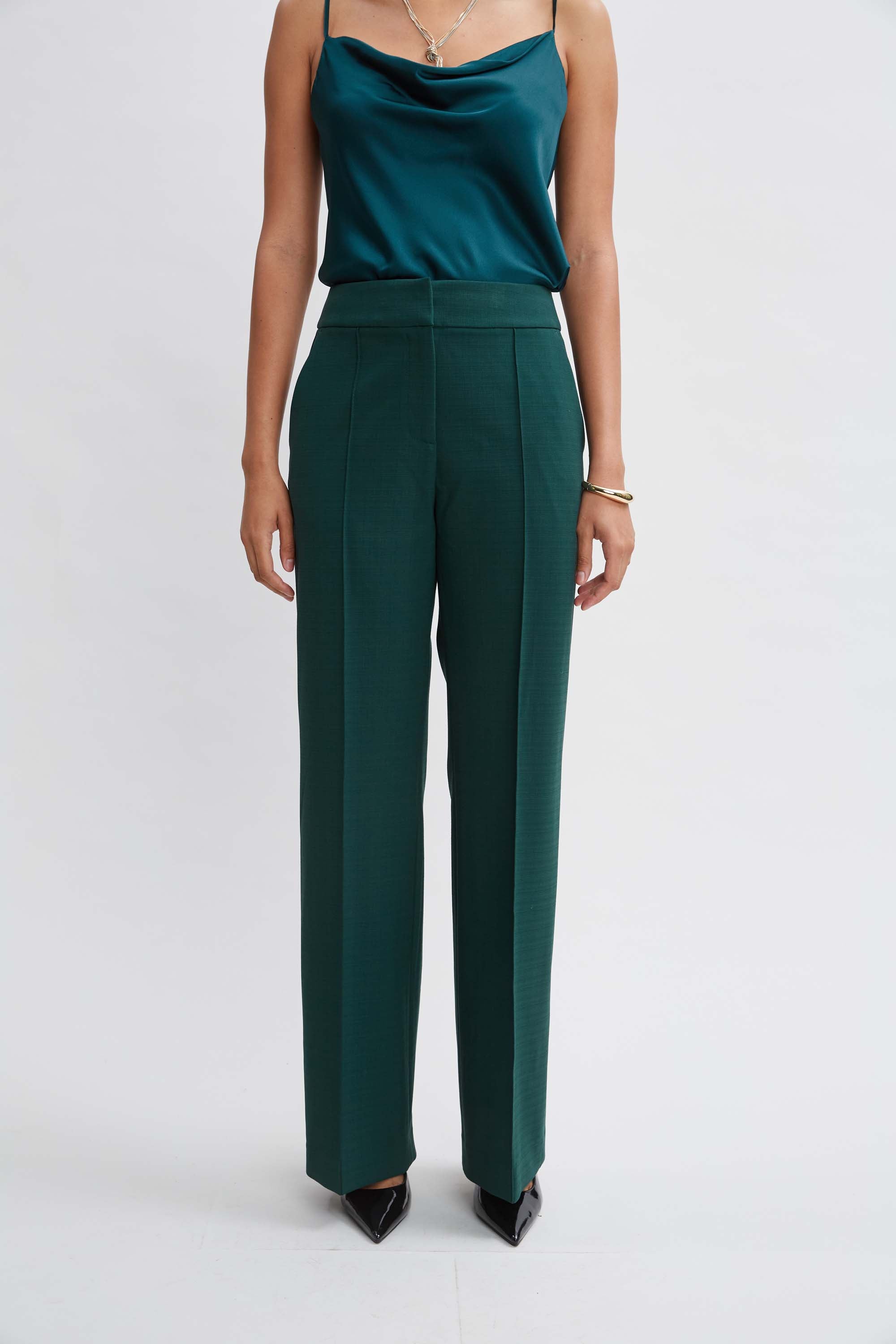 Wide Leg Pant | Elie Tahari FOREST GREEN