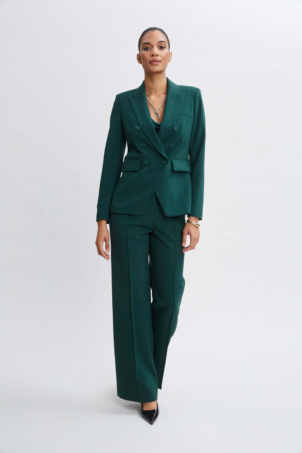 Wide Leg Pant | Elie Tahari FOREST GREEN