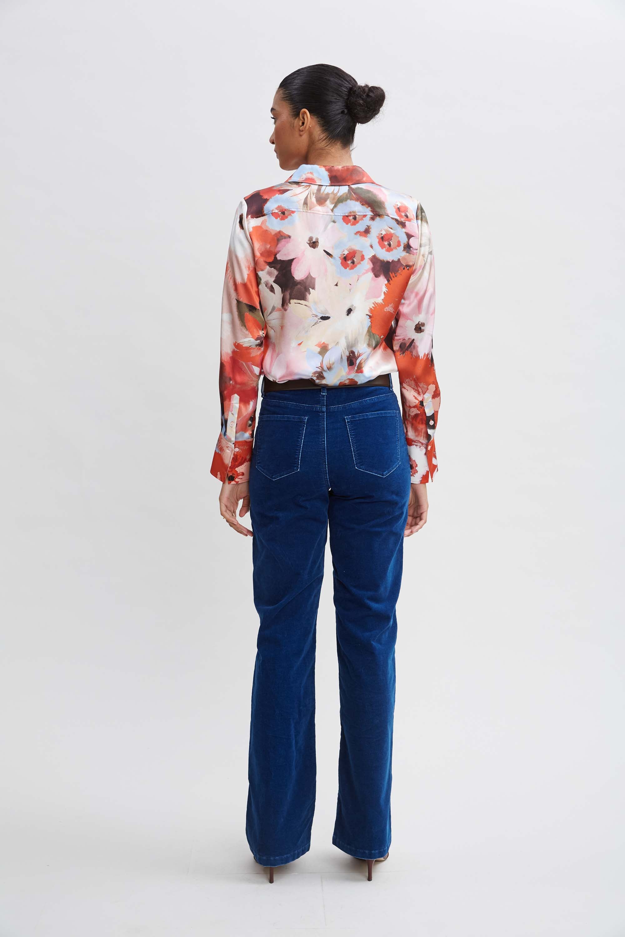 Washed Velvet Pant | Elie Tahari PARIS BLUE