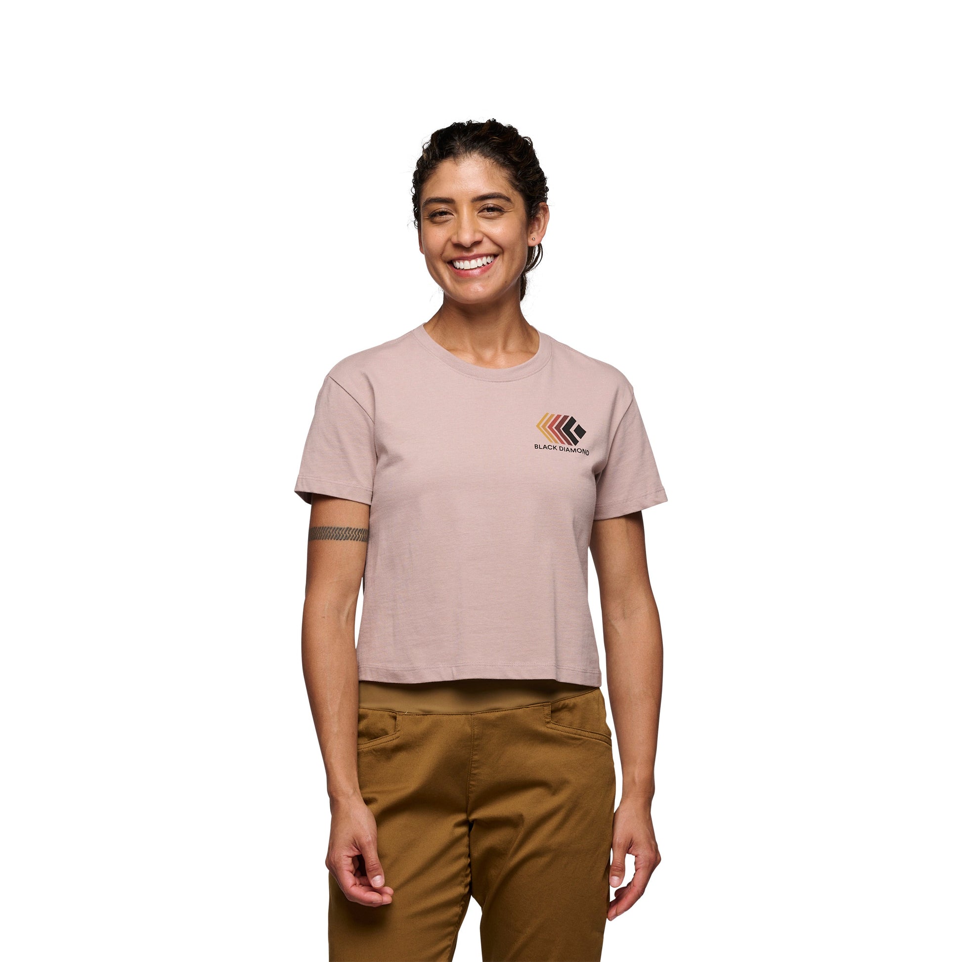 Black Diamond Women's Faded Crop Short Sleeve Tee